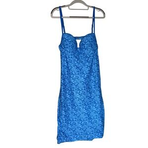93 Play Street blue floral print swim dress beach y2k style vacation summer